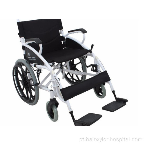 Cadeira de rodas dobrável com deficiência de deficiência de 18 polegadas de largura